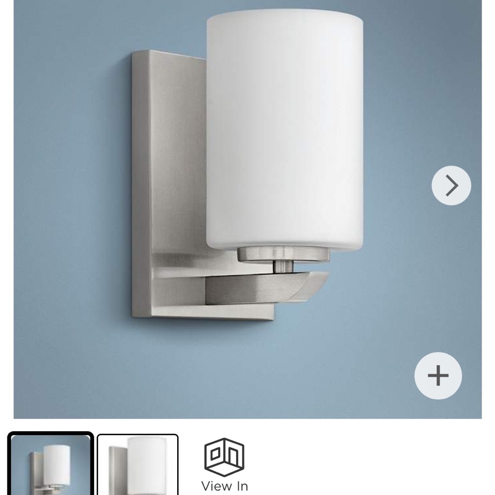 Hinkley Kyra 7 3/4” High Brushed Nickel Wall Scone (2) — BRAND NEW IN BOX!